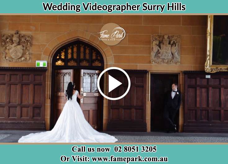 Bride and Groom in front of the church Surry Hills NSW 2010